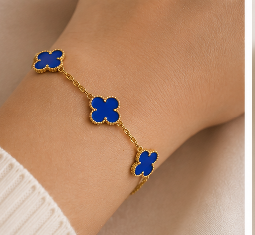 Blue Gold VCA 5 Clover Vintage Bracelet