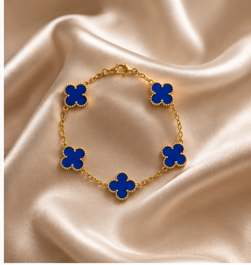 Blue Gold VCA 5 Clover Vintage Bracelet
