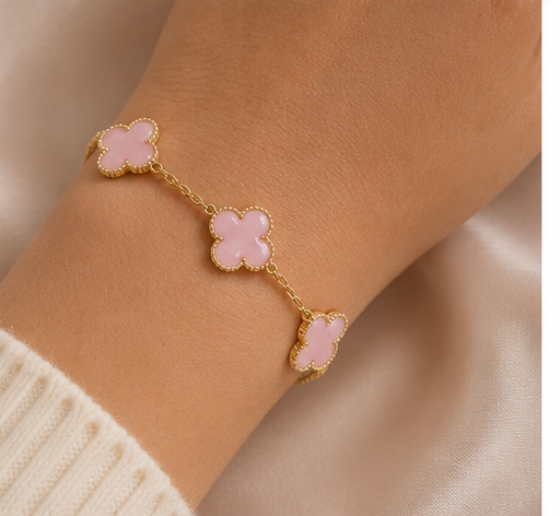 Pink Gold VCA 5 Clover Vintage Bracelet