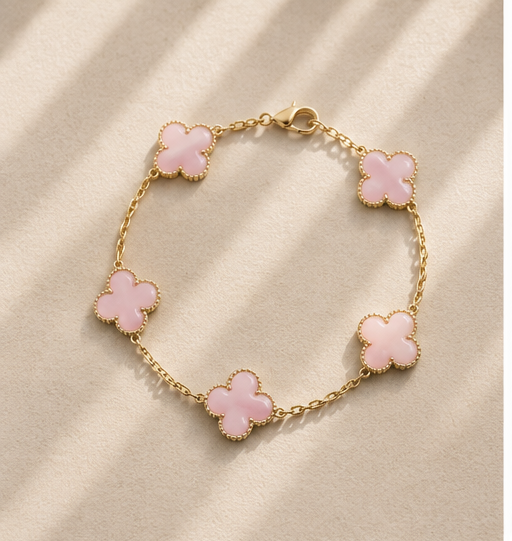 Pink Gold VCA 5 Clover Vintage Bracelet