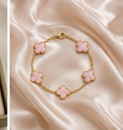 Pink Gold VCA 5 Clover Vintage Bracelet